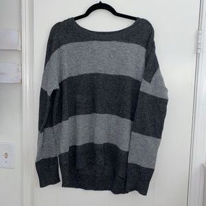 Grey Striped Willi Smith Wool Sweater